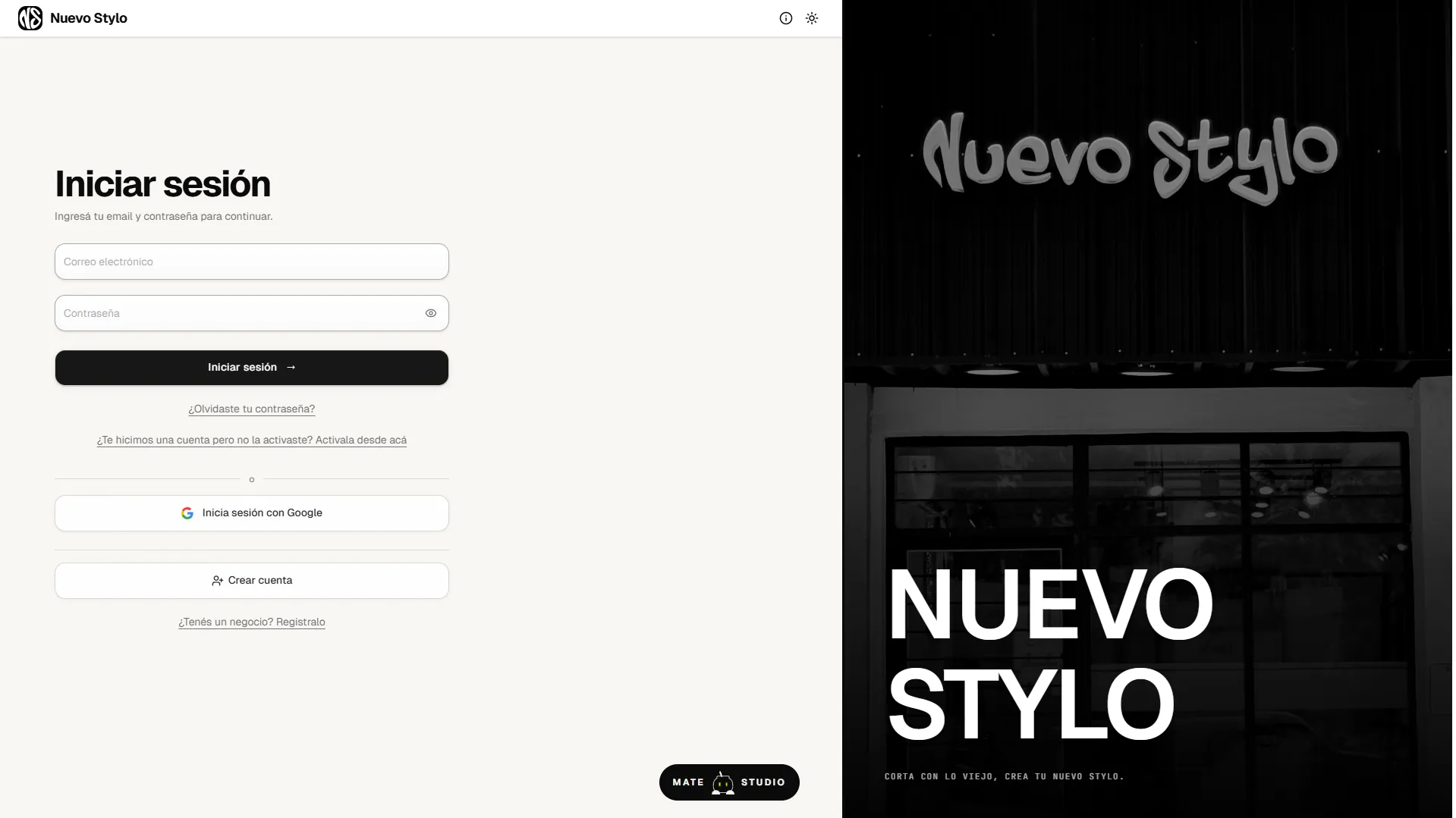 Nuevo Stylo App — 1/4